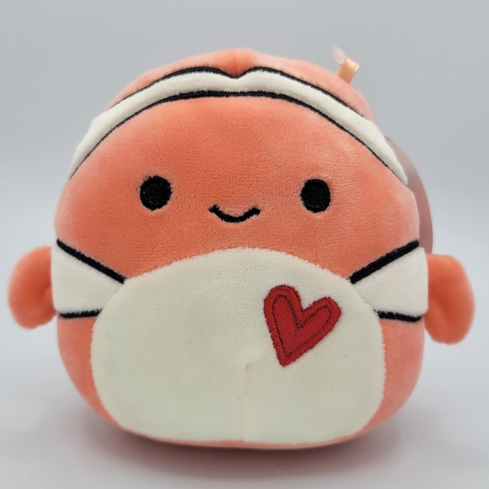 5" Ricky Valentine's Clown Fish Canada Exclusive NWT Squishmallow Kellytoy HTF